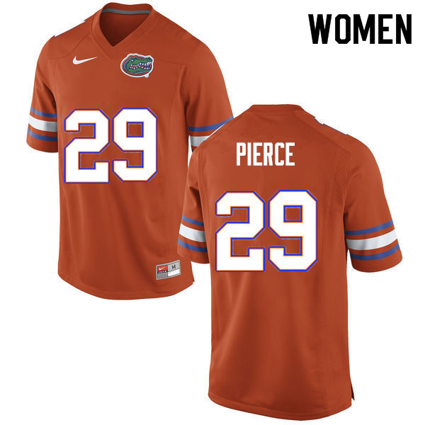 Women #29 Dameon Pierce Florida Gators College Football Jerseys Sale-Orange